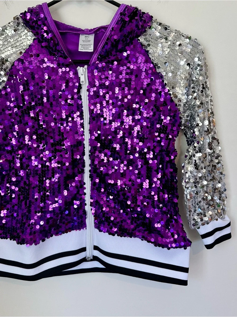 Weissman Girls Hip Hop Purple Sequin Dance Jacket - Size: MC